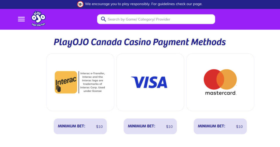 $10 deposit bonus casino real money - PlayOJO